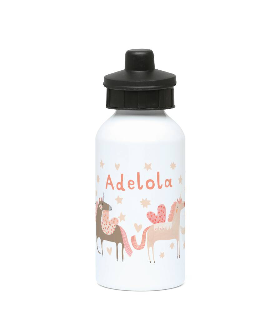 Personalised Kids Unicorn Water Bottle, 1 of 5