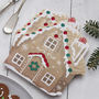 Christmas Gingerbread House Shaped Paper Napkin, thumbnail 1 of 3
