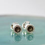 Smoked Quartz Sterling Silver Gemstone Stud Earrings, thumbnail 2 of 12