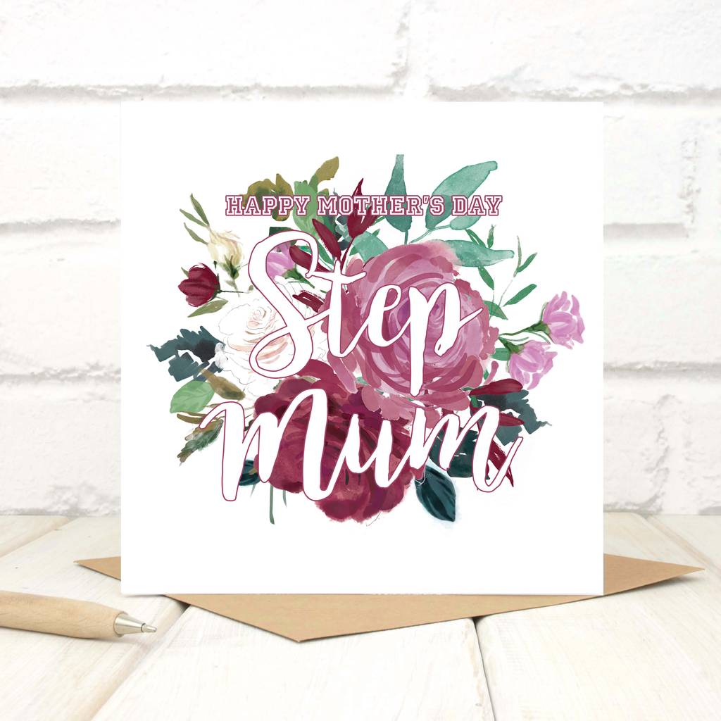 Personalised Step Mum Mothers Day Card By Chi Chi Moi