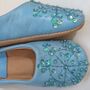Girl's Handmade Leather Slippers With Sequins, thumbnail 9 of 12