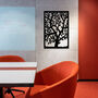 Metal Tree With Lush Leaves Decor In Rectangle Frame, thumbnail 1 of 11