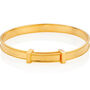18ct Gold Plated Heritage Christening Bangle, thumbnail 3 of 6