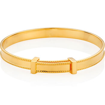 18ct Gold Plated Heritage Christening Bangle, 3 of 6