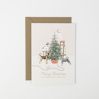 Festive Terrier Christmas Cards, 2 of 2