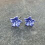 Periwinkle Blue Flower Mini Stud Earrings, thumbnail 2 of 4