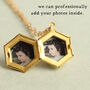 Personalized Hexagon Photo Locket Necklace, thumbnail 2 of 7