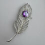 Statement Feather Brooch Filigree, thumbnail 3 of 8