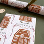 Personalised Gingerbread House Address Christmas Wrapping Paper, thumbnail 2 of 3
