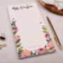 Pink Floral 'Make It Happen' To Do List Notepad, thumbnail 1 of 4