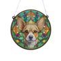 Chihuahua Fawn Stained Glass Effect Suncatcher, thumbnail 3 of 3
