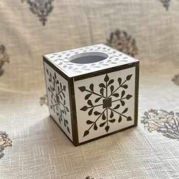 Facial Tissues Cover Box Wood Inlay, Guest Room Decor, 9 of 12