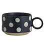 Polka Dot Or Navy Glazed Mug, thumbnail 4 of 6