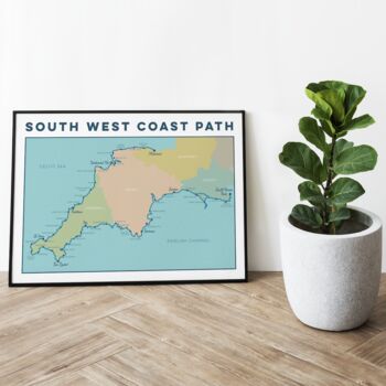 South West Coast Path Map Art Print, 3 of 9