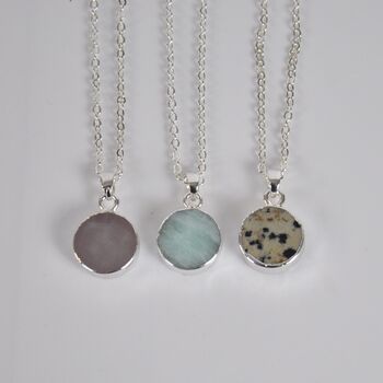 Amazonite Gemstone Pendant Necklace, 5 of 6
