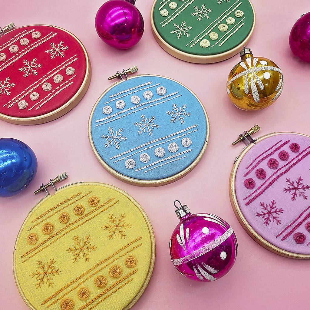 Christmas Bauble Embroidery Kit, 1 of 3