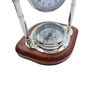 Personalised Chrome 1st Anniversary Desk Clock With Compass, thumbnail 9 of 10