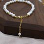 Sterling Silver Genuine Freshwater Pearl Beaded Bracelet, thumbnail 5 of 12