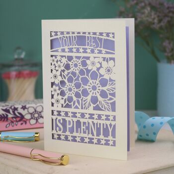 Your Best Is Plenty Papercut Card, 5 of 7