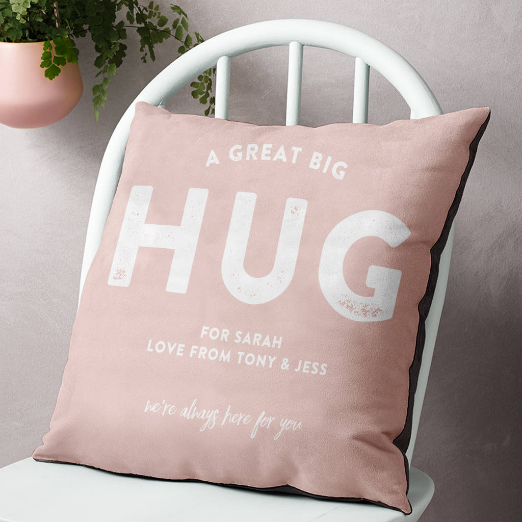 A Great Big Hug From Me To You Personalised Cushion ·