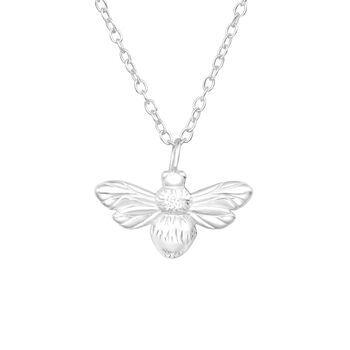 Sterling Silver Bee Necklace In A Gift Tin, 3 of 11