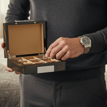 Personalised Hand Finished Wood Cufflink Box, 7 of 12
