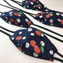Cherries And Spots Print Reusable Face Mask Four Layers, thumbnail 5 of 7