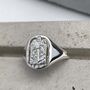 Sterling Silver Destiny Arch Signet Ring, thumbnail 5 of 9