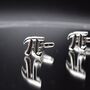 Pi Symbol Cufflinks 316 L Stainless Steel Mathematics Gift For Him, thumbnail 4 of 5
