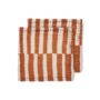 H Kliving Cotton Napkins Striped Tangerine Set Of Two, thumbnail 1 of 5