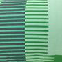 Combed Stripe Cushion, Mint, Pistachio + Emerald, thumbnail 4 of 5