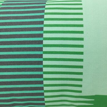 Combed Stripe Cushion, Mint, Pistachio + Emerald, 4 of 5