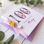 Lilac And Yellow Personalised 100th Birthday Card, thumbnail 2 of 4