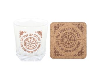 Men’s Whiskey Glass And Coaster Set, 4 of 5