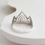 Sterling Silver Crown Ring, thumbnail 3 of 4