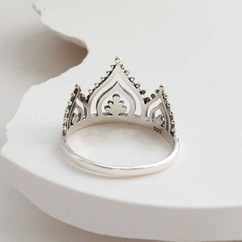 Sterling Silver Crown Ring, 3 of 4