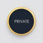 Personalised Brass Door Plaque Sign With Leather Insert, thumbnail 9 of 12