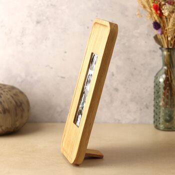 Solid Oak Photobooth Frame With Personalisation And Photo Strip Print Option, 6 of 11
