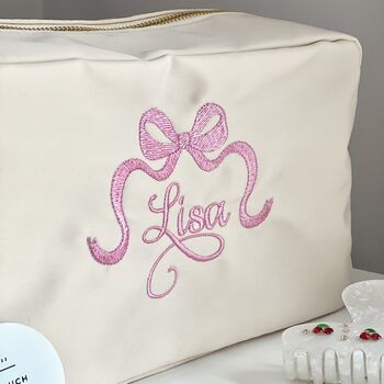 Embroidered Personalised Medium Bridesmaid Pouch, 3 of 5