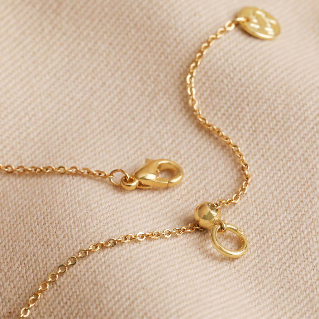 Sausage Dog Enamel Pendant Necklace In Gold Plating By Lisa Angel