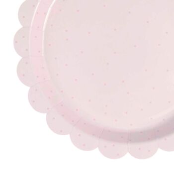 Light Pink Dots Scallop Party Plates X Eight, 2 of 2