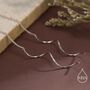 Sterling Silver Swirl Design Ear Threaders, thumbnail 3 of 11