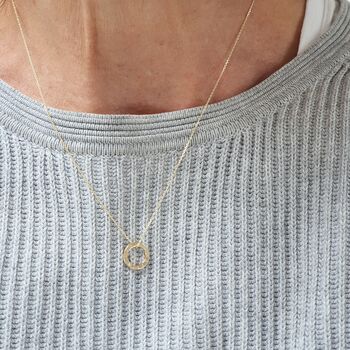 Teeny Tiny Gold Circle Necklace, 3 of 7