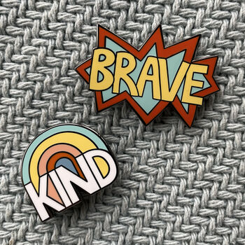 Be Brave Enamel Pin Badge, 5 of 6