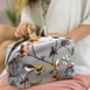 Personalised Tropical Bird Wash Bag In Soft Blue, thumbnail 1 of 6