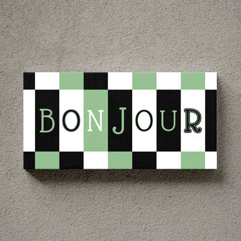 Bonjour Sign Personalised Print Gift, 9 of 10