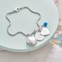 Birthstone Bracelet With Tiny Heart Locket, thumbnail 1 of 12