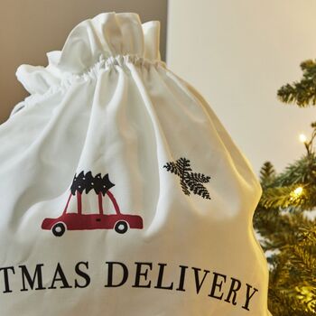 Personalised Christmas Delivery Canvas Gift Sack, 2 of 3