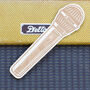 Microphone Shaped Birch Ply Bookmark, thumbnail 2 of 3