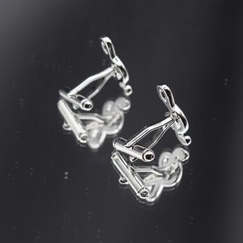 Treble Clef Silver Cufflinks Gift For Musicians 316 L Stainless Steel Music Accessory, 2 of 4